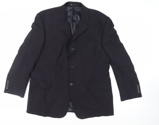 Mens UK Size 44 BHS Regular Black Suit Jacket