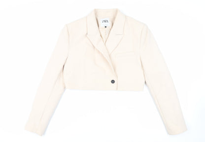 Womens UK Size M Zara Beige Jacket