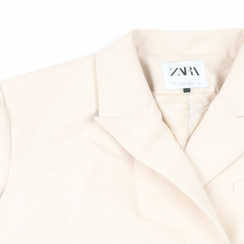 Womens UK Size M Zara Beige Jacket