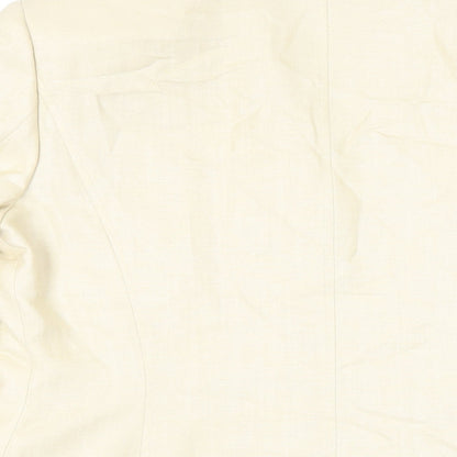 Precis Petite Womens Beige Jacket Blazer Size 12 Button