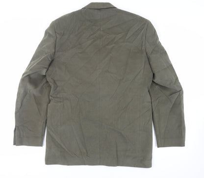 Mode Mens Green Cotton Jacket Blazer Size 40 Regular