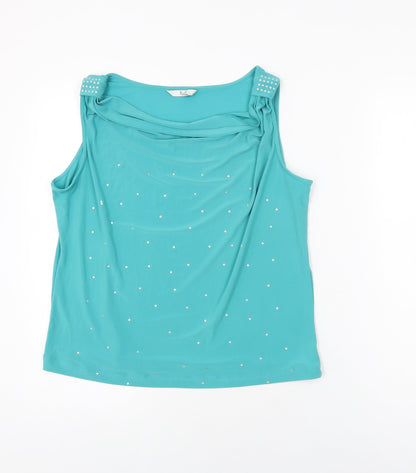 Womens UK Size L Klass Blue Basic T-Shirt