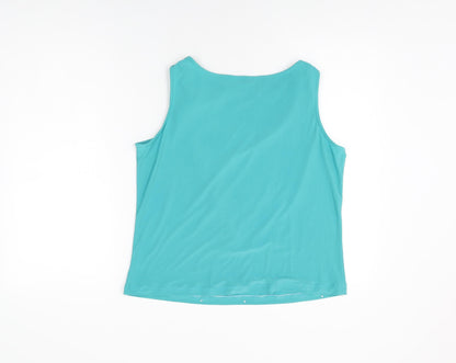 Womens UK Size L Klass Blue Basic T-Shirt