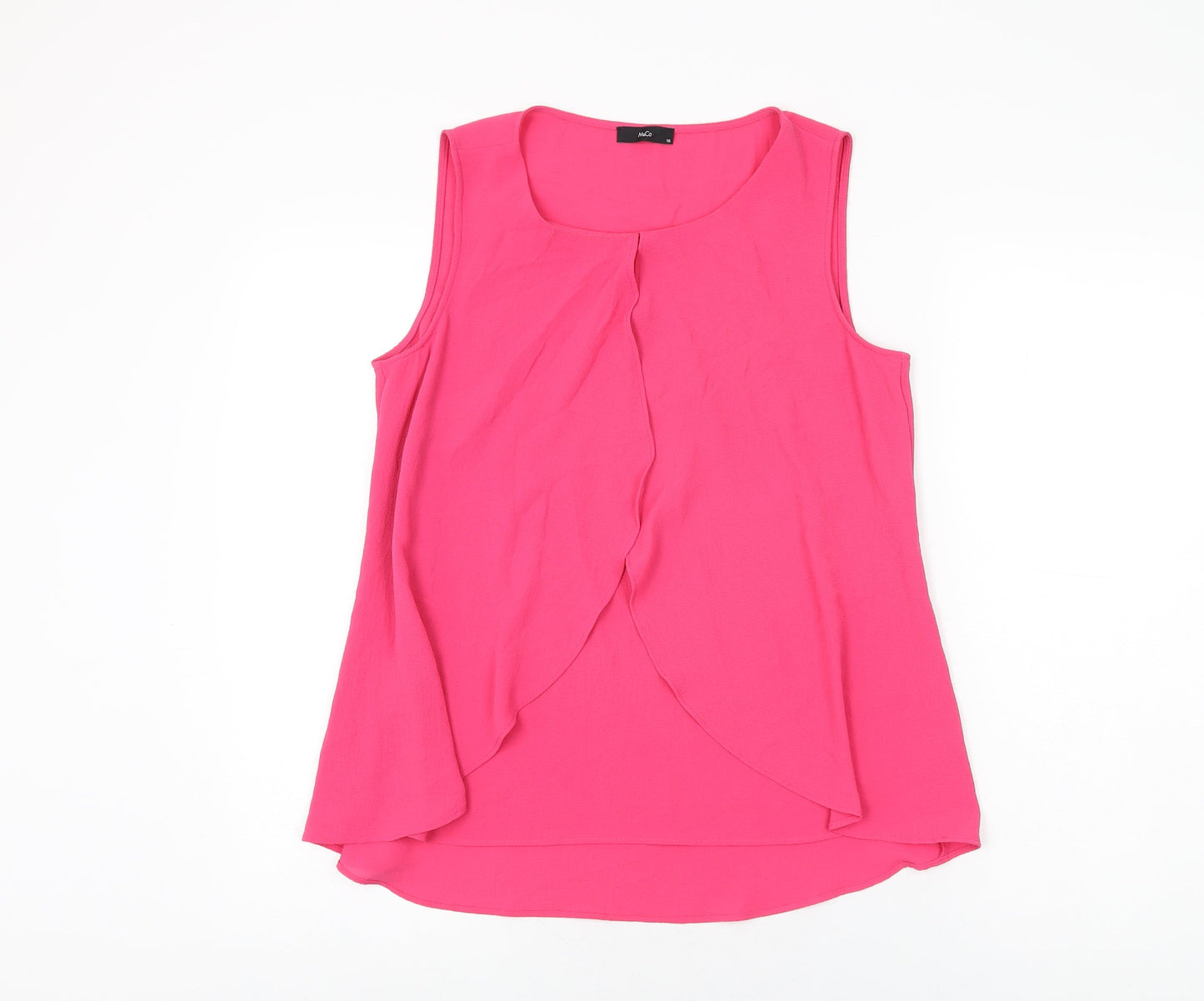 Womens UK Size 10 M&Co Pink Basic Blouse