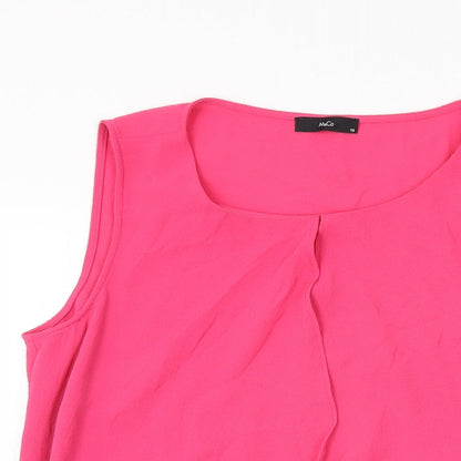 Womens UK Size 10 M&Co Pink Basic Blouse