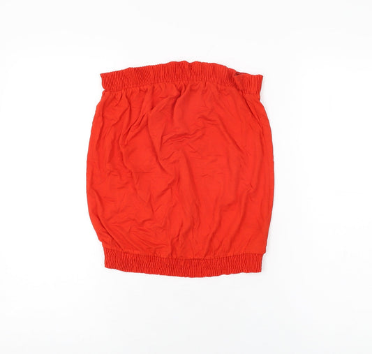 Womens UK Size 10 NEXT Red Basic T-Shirt