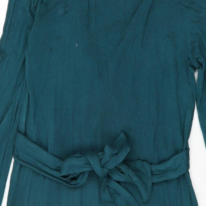 Mamalicious Womens Green Viscose Shift Size S V-Neck Pullover