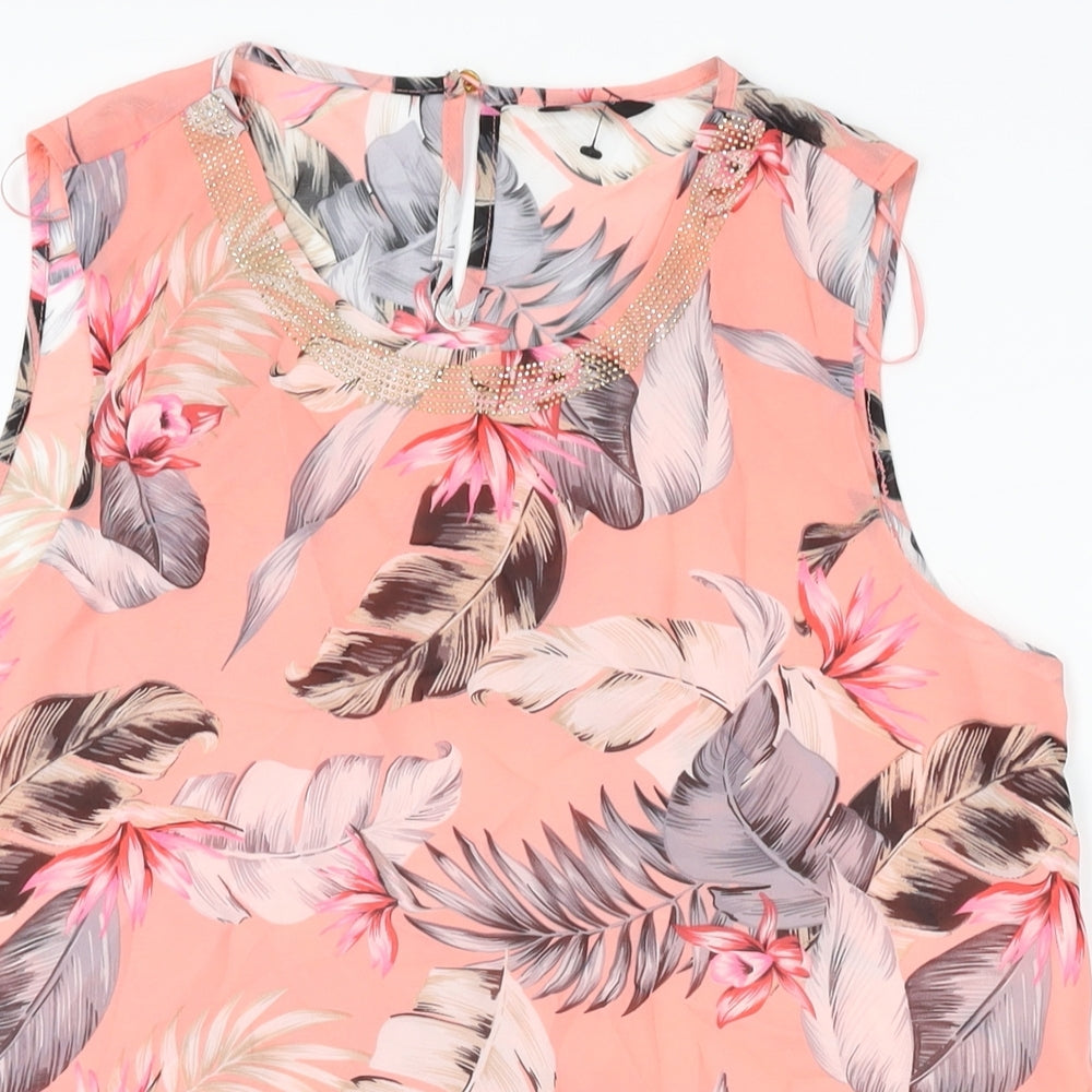 Womens UK Size 10 M&Co Pink Basic Blouse