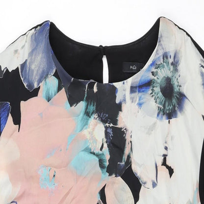 Womens UK Size 10 M&Co Black Basic Blouse