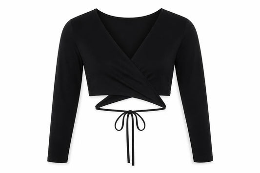 Womens UK Size 16 I SAW IT FIRST Black Wrap T-Shirt
