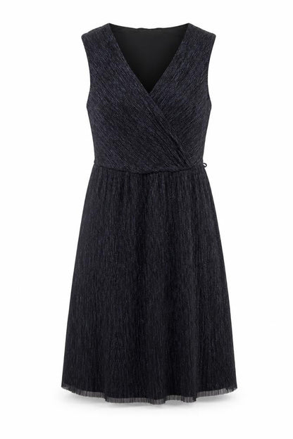 Billie & Blossom Womens Black Polyester A-Line Size 14 V-Neck Pullover