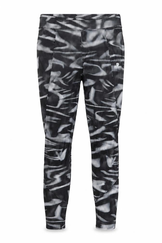 Decathlon Womens Black Geometric Polyester Pedal Pusher Leggings Size 30 in L31 in Regular Pullover