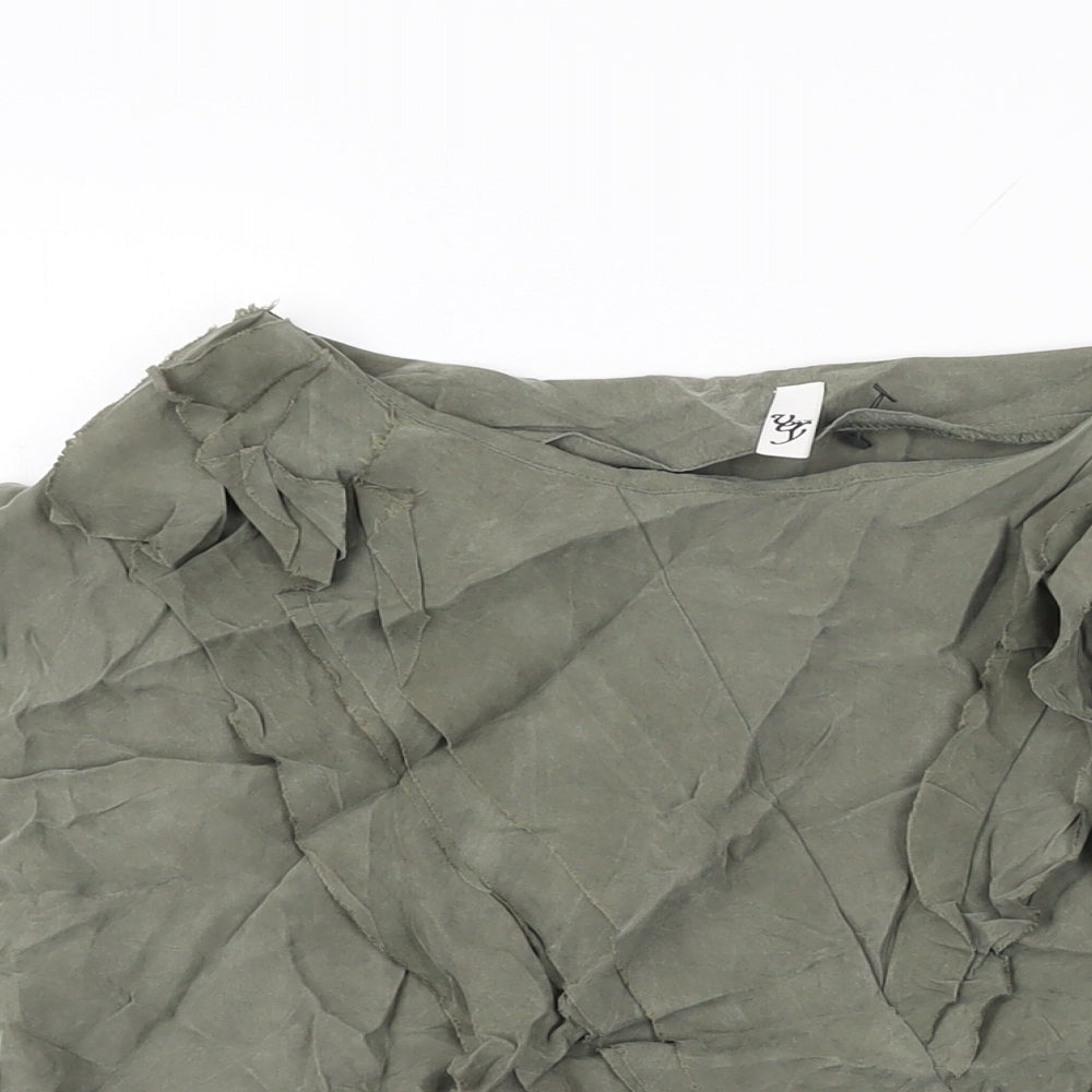 Womens UK Size 10 Very Green Basic T-Shirt