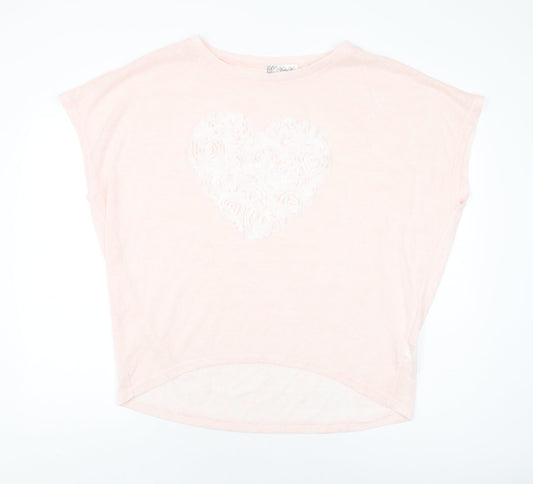 Womens UK Size M Vouley Vous Pink Basic T-Shirt