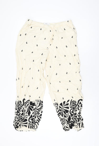 Womens UK Size 12 Marks and Spencer Regular Fit  Ivory Trousers