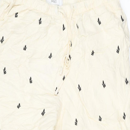 Womens UK Size 12 Marks and Spencer Regular Fit  Ivory Trousers