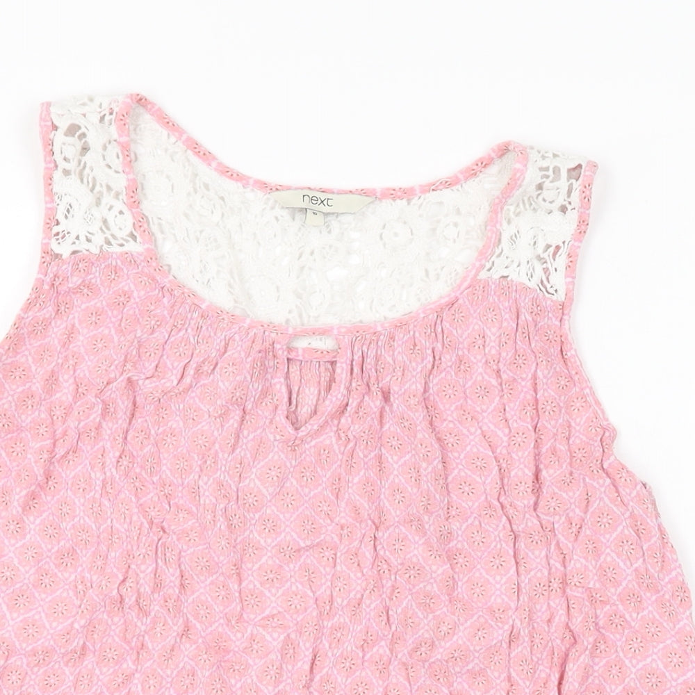 Womens UK Size 10 NEXT Pink Basic T-Shirt