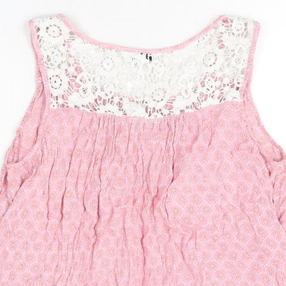 Womens UK Size 10 NEXT Pink Basic T-Shirt