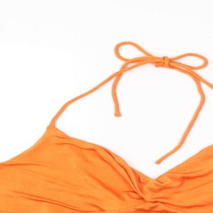 Womens UK Size 20 New Look Orange Cropped T-Shirt