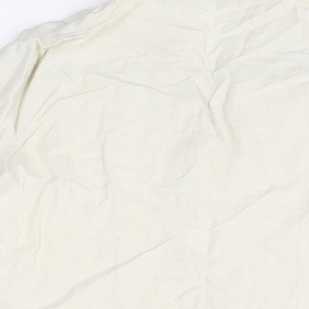 Womens UK Size 18 Isle Beige Basic Button-Up