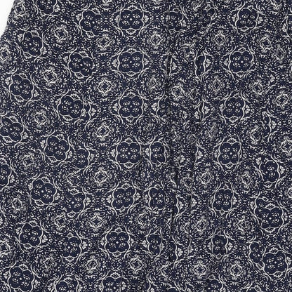 Apricot Womens Blue Geometric Viscose Swing Skirt Size 14