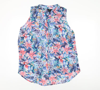 Womens UK Size 14 H&M Multicoloured Basic Button-Up