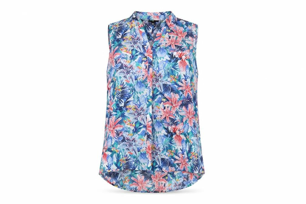 Womens UK Size 14 H&M Multicoloured Basic Button-Up