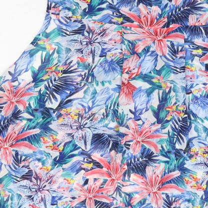 Womens UK Size 14 H&M Multicoloured Basic Button-Up