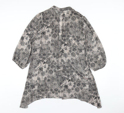 Womens UK Size 14 Marks and Spencer Grey Basic Blouse