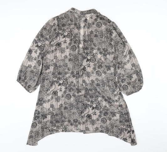 Womens UK Size 14 Marks and Spencer Grey Basic Blouse