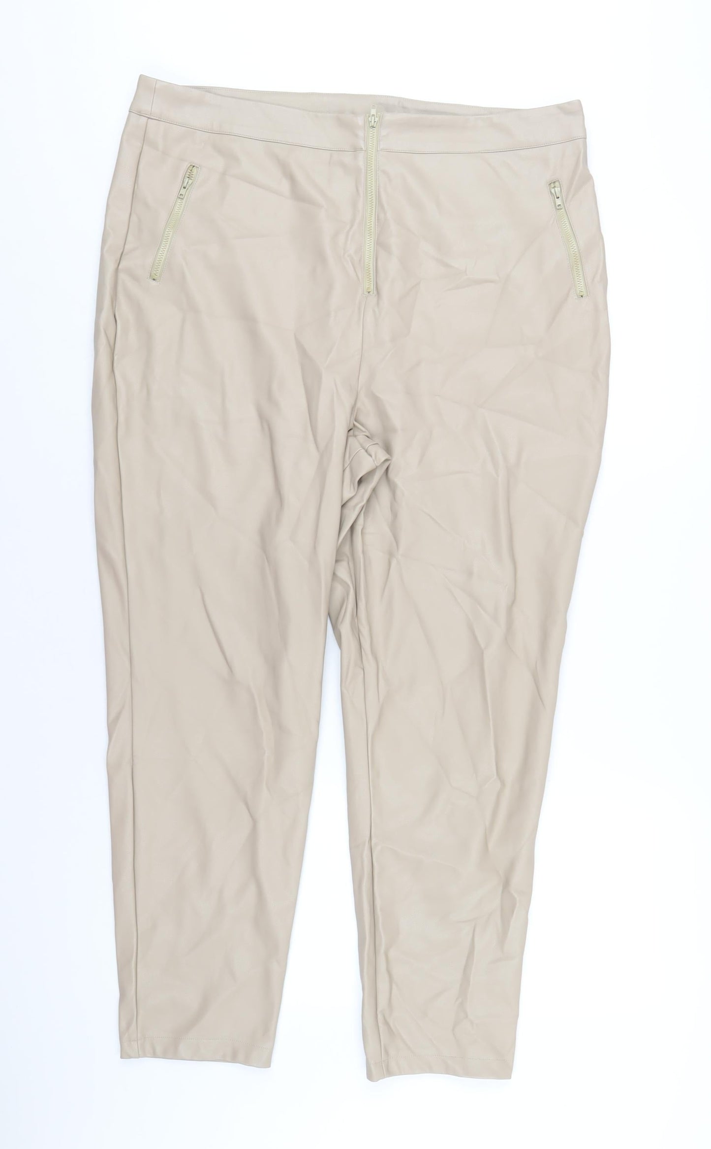 Womens UK Size 39 in In the Style Regular Fit  Brown Trousers