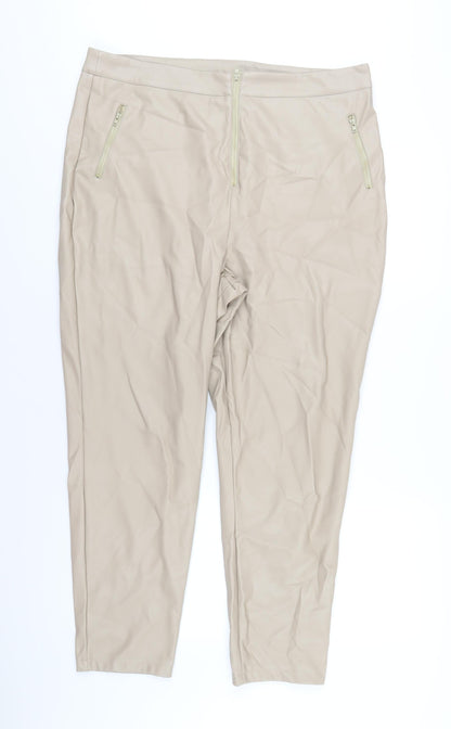 Womens UK Size 39 in In the Style Regular Fit  Brown Trousers