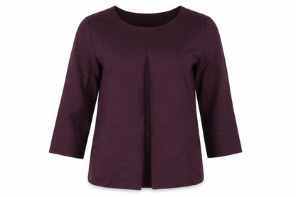 Womens UK Size S Lands' End Purple Basic T-Shirt