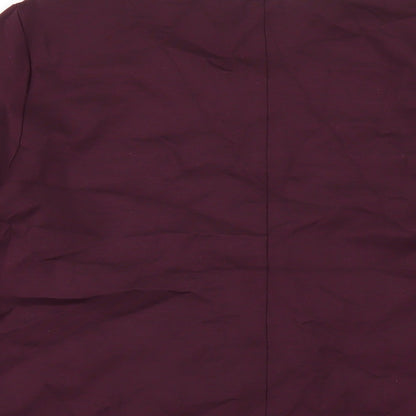 Lands' End Womens Purple Viscose Basic T-Shirt Size S Round Neck