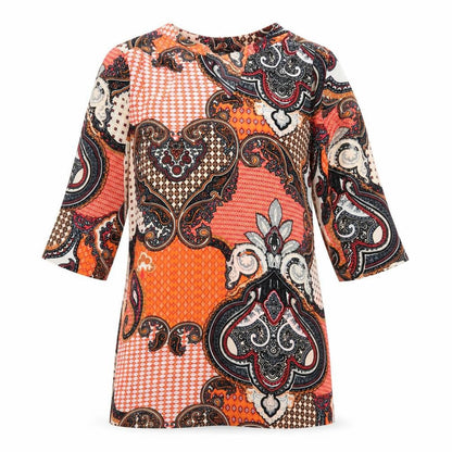 Wallis Womens Multicoloured Geometric Polyester A-Line Size 12 V-Neck Pullover