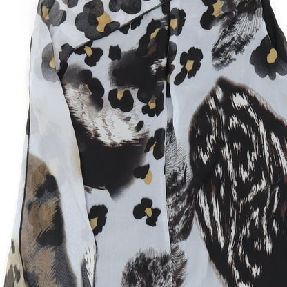 Izabel London Womens Multicoloured Animal Print Polyester A-Line Size 10 Scoop Neck Pullover