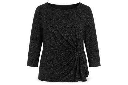 Womens UK Size 14 Wallis Black Basic T-Shirt
