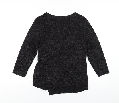 Womens UK Size 14 Wallis Black Basic T-Shirt