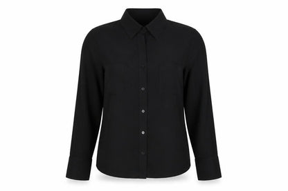 Womens UK Size 14 NEXT Black Basic Button-Up