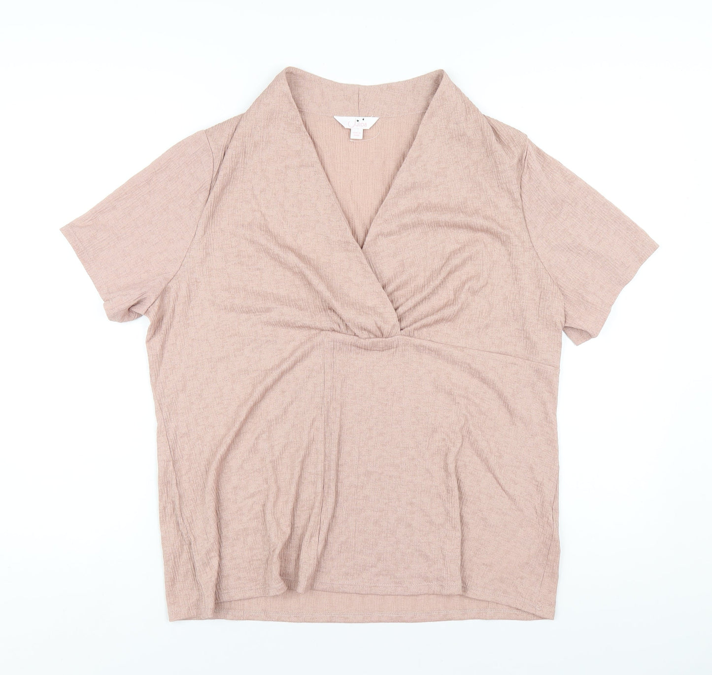 Womens UK Size 16 Julipa Pink Basic T-Shirt