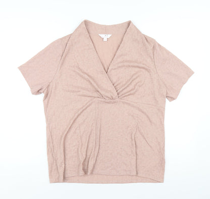 Womens UK Size 16 Julipa Pink Basic T-Shirt
