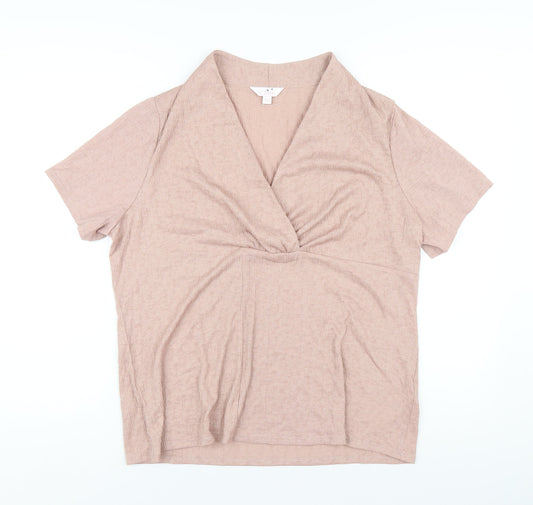 Womens UK Size 16 Julipa Pink Basic T-Shirt