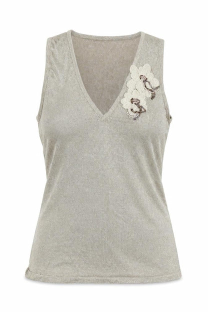 Womens UK Size 12 Marks and Spencer Gold Basic Tank