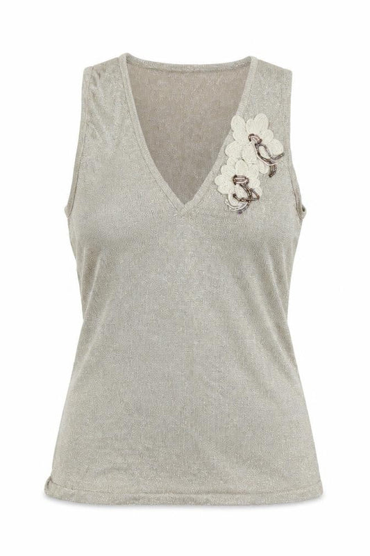 Womens UK Size 12 Marks and Spencer Gold Basic Tank