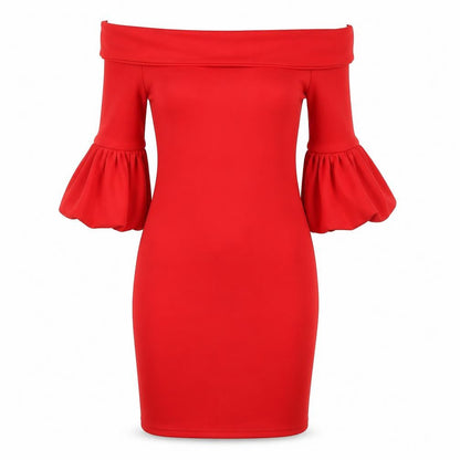 PRETTYLITTLETHING Womens Red Polyester Bodycon Size 6 Off the Shoulder Pullover