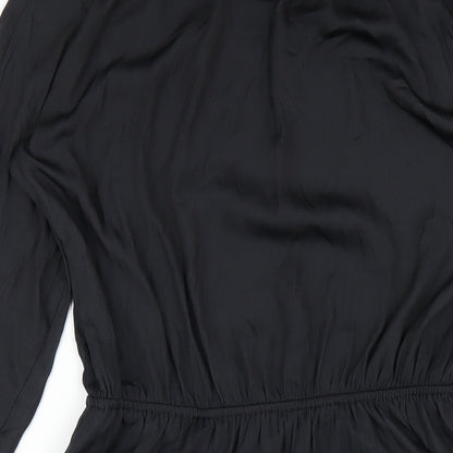 Gap Womens Black Polyester A-Line Size M V-Neck Pullover