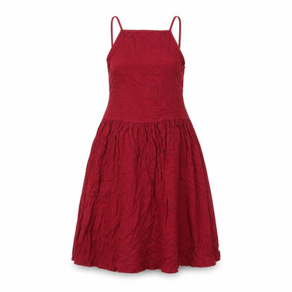 ASOS Womens Red Viscose A-Line Size 8 Square Neck Pullover