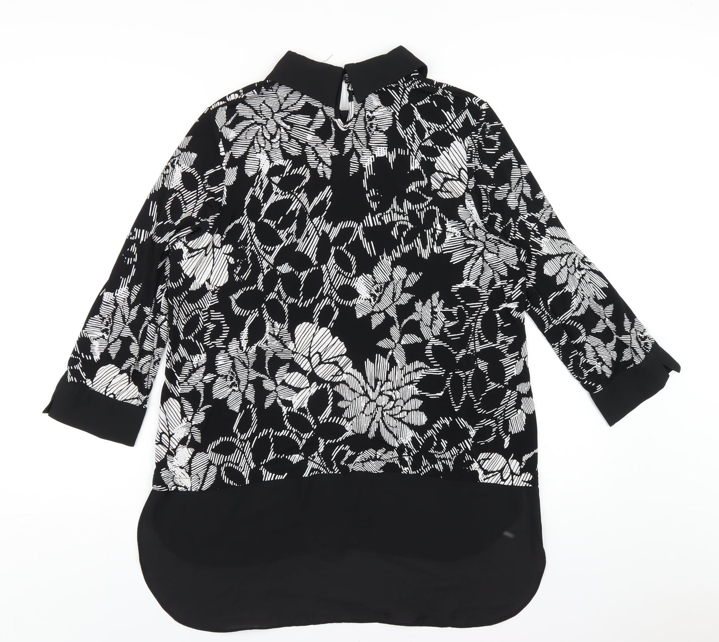 Womens UK Size 14 Roman Black Basic Blouse