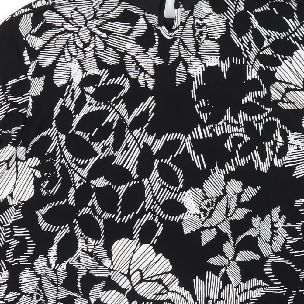 Womens UK Size 14 Roman Black Basic Blouse