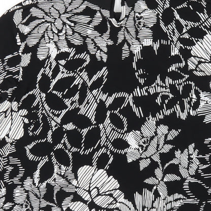 Womens UK Size 14 Roman Black Basic Blouse